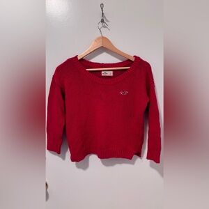 Hollister red sweater bow in the back